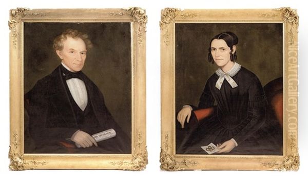 Portrait Of A Lady And Gentleman (2 Works) - view 1