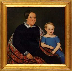 Portrait Of Rachel And Wilbur M. Bronson Of Winchester, Connecticut by Ammi Phillips