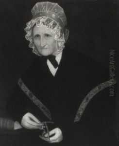 Portrait Of An Elderly Woman With Spectacles by Ammi Phillips