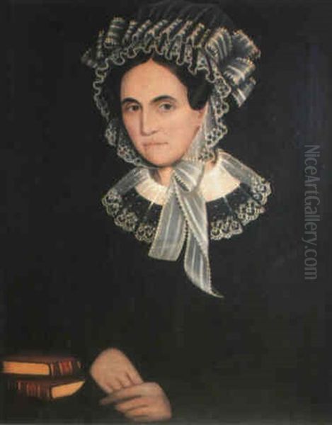 Lady With Ruffled Muslin Bonnett - view 1