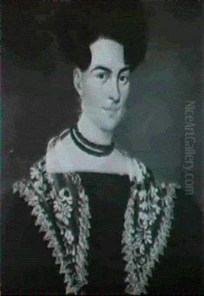 Portrait Of A Woman In A Lace Collar - view 1