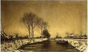 Winter Langs Het Overijssels Kanaal by Paul Bodifee