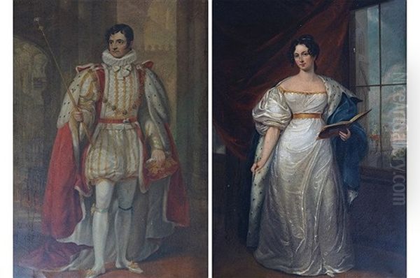 A Pair Of Full Length Portraits Of The Duke And Duchess Of Rutland In Peer"s Robes - view 1