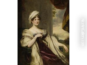 Portrait Of Mary Anne Dunn, Wife Of Francis William Afterwards 6th Earl Of Seafield by Thomas Phillips