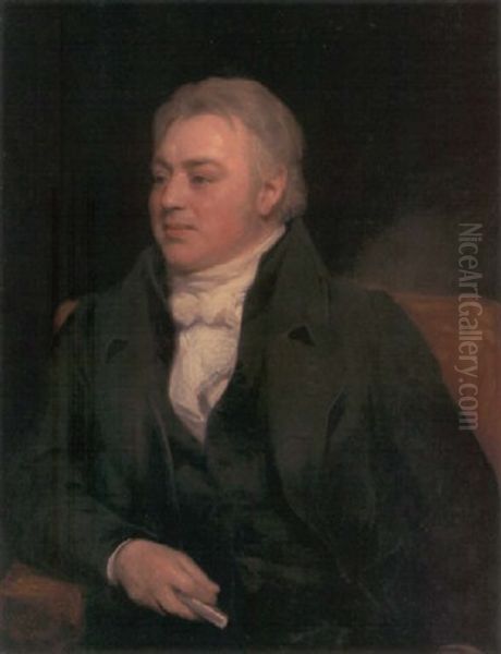 Portrait Of Samuel Taylor Coleridge In A Black Coat, Holding A Silver Snuff-box In His Right Hand - view 1