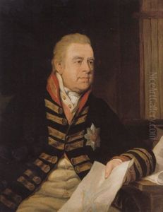 Portrait Of Sir Joseph Banks Wearing Uniform And The Order Of The Garter, Holding A Map