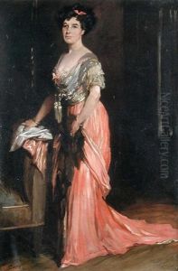 Portrait Of Miss Muriel Morland, The Actress by Glyn Warren Philpot