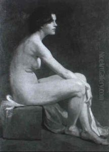 Portrait Of A Female Nude, Seated by Glyn Warren Philpot