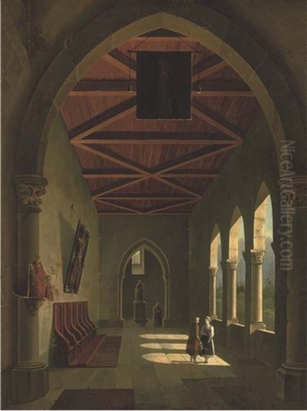 The Courtyard Of An Italian Monastery - view 1