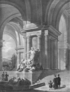 Am Neptunbrunnen by Giovanni Battista (Johann Baptist) Pian