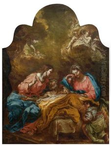 The Death Of Saint Joseph by Giuseppe Antonio Pianca