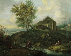 Paesaggio Con Casolari E Figure
