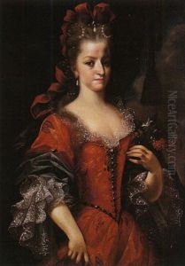 Portrait De Jeune Femme A La Robe Rouge Portrait De Jeune Femme A La Robe Rouge