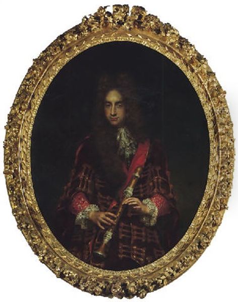 Portrait Of A Gentleman Holding A Recorder - view 1