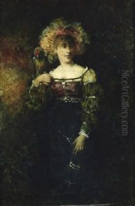 Femme Au Perroquet by Henryk Piatkowski