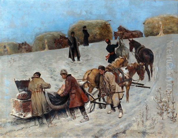 Sleds In The Snow - view 1