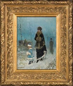 Winter Walk by Henryk Piatkowski