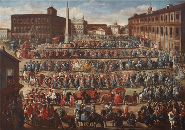 The Ceremony Of The Possesso Of Clemente Xi - view 1