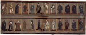 Der 19 Gemalde Mit Zahlreichen Darstellungen Umfassende Figurenzyklus Von Unterschiedlichen Formaten In Der Art Einer Ahnengalerie, Abtissinnen, Adelige, Pralaten, Deutschordensritte