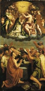 The Coronation Of The Virgin by Calisto Piazza