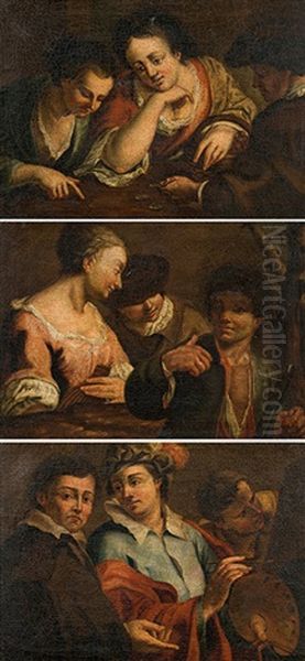 Mixed Lot: Three Scenes With Figures - view 1