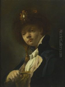 Portrait Of A Boy, Head And Shoulders, Facing Left, In Polish Dress