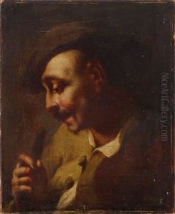 Man Med Pipa by Giovanni Battista Piazzetta