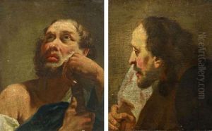 Zwei Gemalde: Studienkopfe. Der Altere Und Der Jungere Jacobus by Giovanni Battista Piazzetta