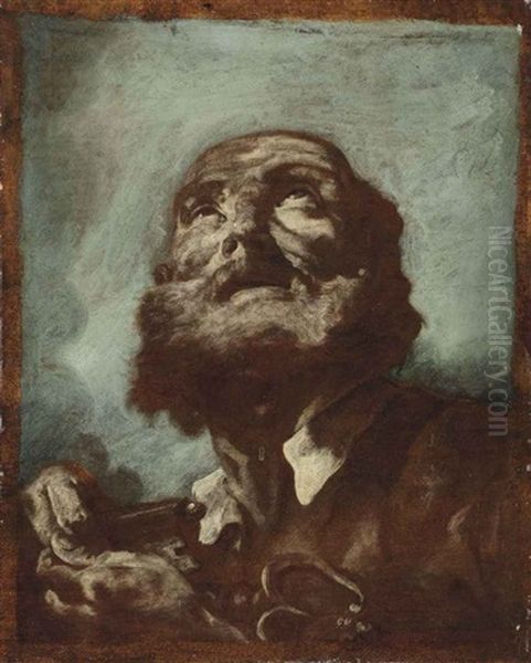 An Oil Sketch Of Saint Peter - view 1