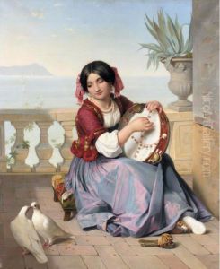 The Tambourine Player by Guillaume Bodinier
