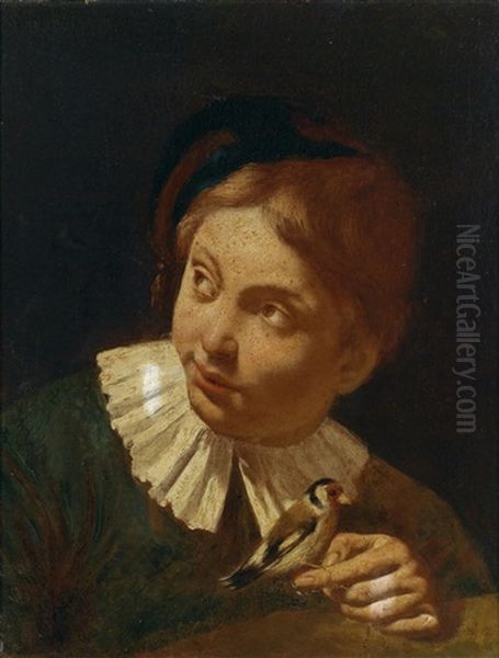 Knabe Mit Einem Vogel - view 1