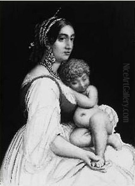 Femme D'albano Et Enfant - view 1