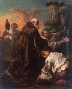 Das Wasserwunder Des Heiligen Benedikt Von Nursia by Giovanni Battista Piazzetta