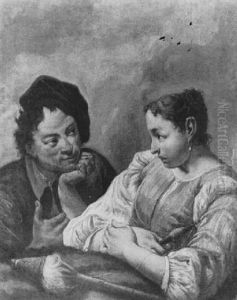 A Shepherd Proposing To A Shepherdess by Giovanni Battista Piazzetta
