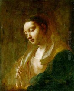 The Madonna At Prayer by Giovanni Battista Piazzetta