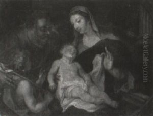 The Holy Family With The Infant St. John The Baptist by Giovanni Battista Piazzetta