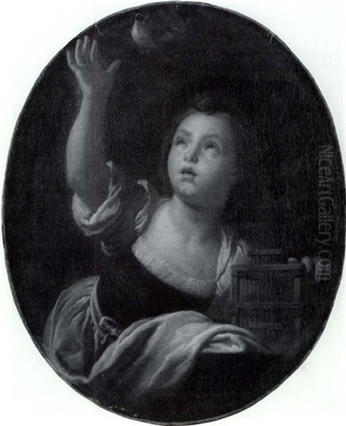 Lost Innocence; A Girl Releasing A Bird - view 1