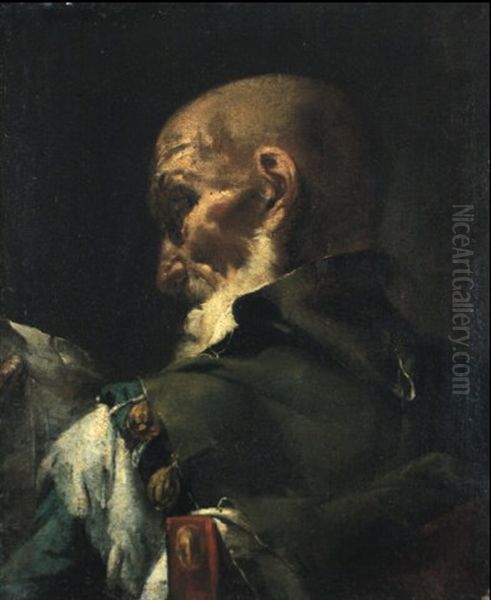 A Beared Man Seated, Reading A Letter - view 1