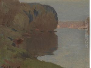 Ile De La Jatte, Paris by Gottardo Piazzoni