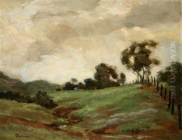 Passing Storm Over A Rolling Hill - view 1