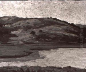 View Of Lake And Rolling Hills by Gottardo Piazzoni