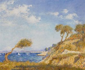 View Of Lake And Rolling Hills by Francis Picabia