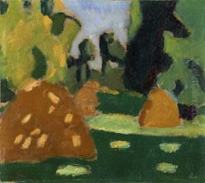 View Of Lake And Rolling Hills by Francis Picabia