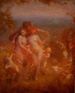 Nymphes Et Cherubins Dans Les Vignes D'obernai by Georges Picard