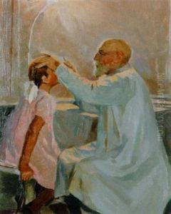 Kleines Madchen Beim Arzt by Louis Picard