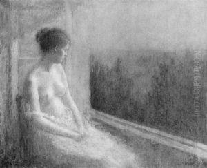Jeune Femme Denudee A Fenetre