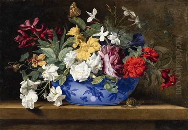Floral Still Life With A Snail And Butterfly - view 1