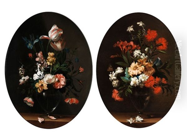 Paar Blumenstilleben (pair) - view 1