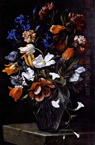 Blumenstrauss In Einer Gebrauchten Vase - view 1