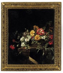 Blumenstraus In Einem Korb by Jean-Michel Picart